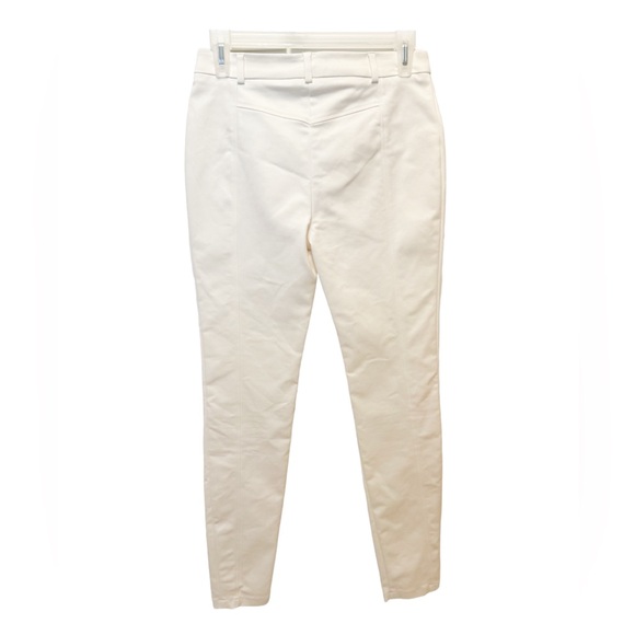 Marciano Los Angeles Ivory Pants Sz XS Exposed Gold Accent Zippers Cotton Blend - Picture 4 of 9